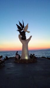 Hand of peace statue in Kusadasi