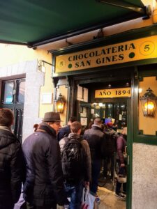 Churros con chocolate from San Ginés