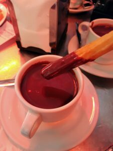 Churros con chocolate from San Ginés