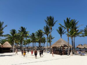 People playing beach volley