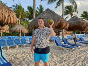 Beach and a coconut