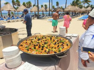 Huge paella at the beach