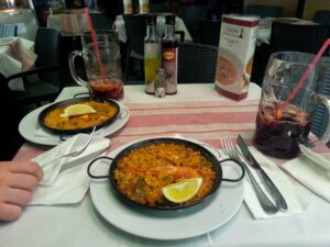 Paella and sangria