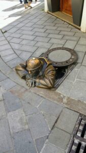 Man at work statue