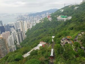 Peak tram from above