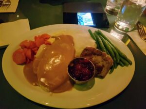 American traditional dinner