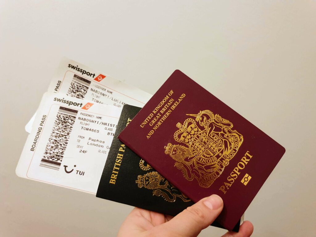 plane tickets and passports