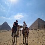 Camel ride by the pyramids in Giza