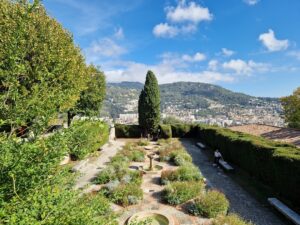 Cimiez monastery gardens view