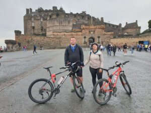 Edinburgh Castle and bikes
