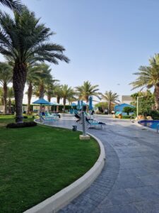 Hilton Doha Pool Sunbeds