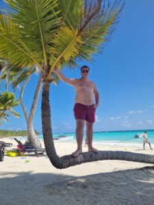 Interesting palm tree Saona Island