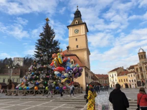 Brasov main square Christmas market