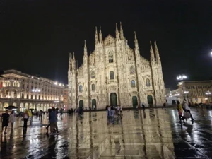 Milan Duomo night view