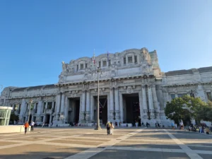 Milan train station outside view