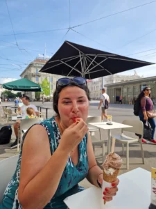 Zurich ice-cream with alpine milk