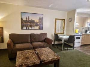 The Business Inn & Suites Ottawa 2 Bed Suite living room area