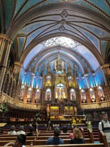Notre-Dame Basilica of Montreal view