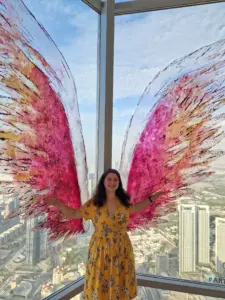 Burj Khalifa view with wings