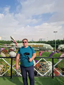 Dubai Miracle Gardens Emirates plane