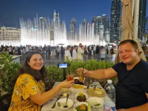 Karam Beirut Dubai fountains view