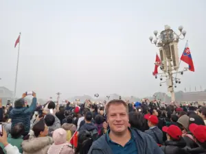 Flag-raising ceremony Tiananment square