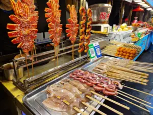 Huimin Street food skewers