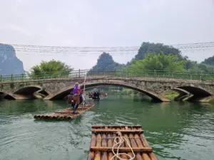 Yangshuo bamboo rafting