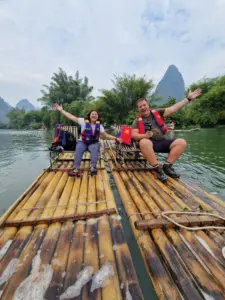 Yangshuo bamboo rafting