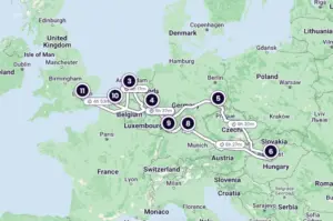 Central Europe Train itinerary