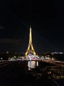 Eiffel tower night view