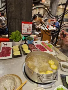 Shanghai food - Today's Beef Things Chaoshan Fresh Beef Hot Pot table