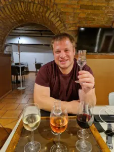 Budapest food - palinca and wine tasting