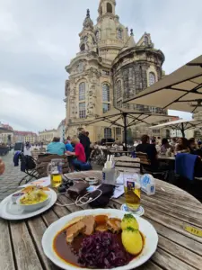 Dresden food - Augustiner an der Frauenkirche meal