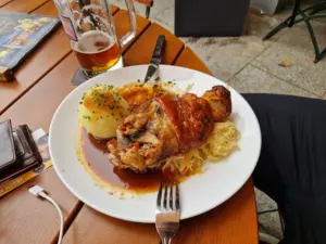 Dresden food - Watzke am Goldenen Reiter pork 2