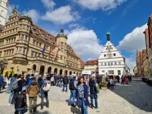 Rothenburg Market Square - Town Hall and Clock Tower