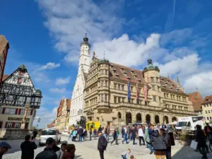 Rothenburg Market Square view Town Hall Tower