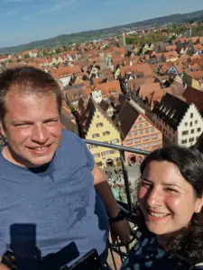 Rothenburg market square views from above