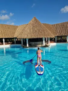 Grand Palladium main pool paddleboard