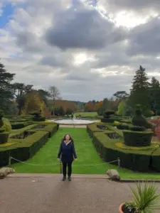 Warwick Castle peacock garden