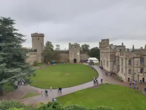 Warwick Castle view from above
