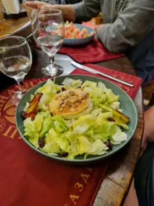 Winery at the Virgins Lukovit salad with cheese