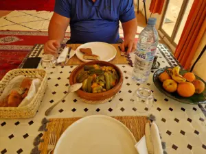 Arawan Luxury Desert Camp lunch chicken tagine