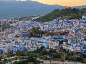 Chefchaouen Spanish Mosque view towards Kasbah