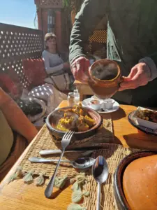 Marrakesh food - Café Restaurant Dar Touareg tangia