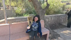 Ouzoud waterfalls first monkey encounter