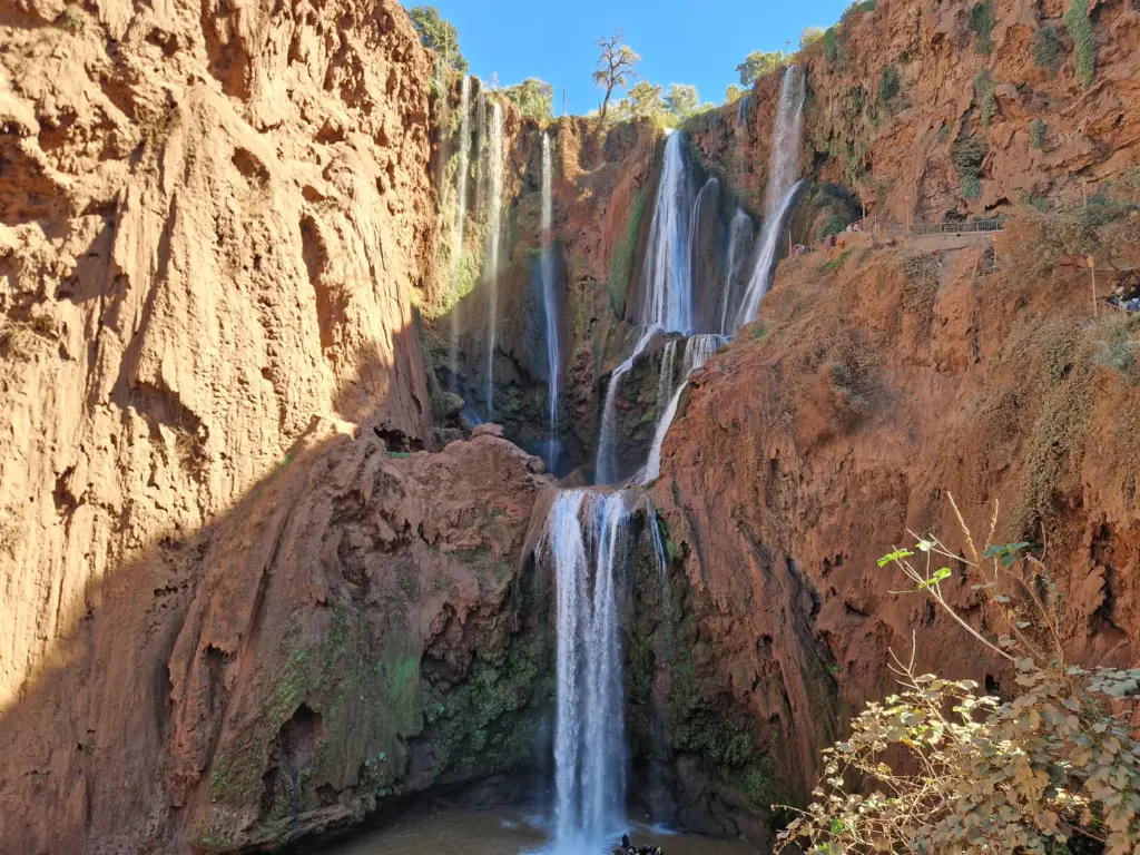 Ouzoud waterfalls views from above