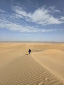 Sahara desert dune trekking