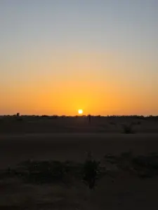Sahara desert sunset