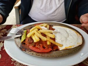 Istanbul food Iskender kebap